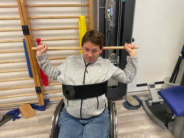 Rollstuhl-Runde und Training bei Greter